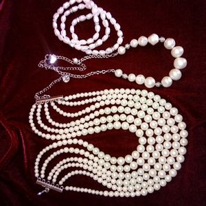2 Lia Sophia Necklaces and 3 bracelets